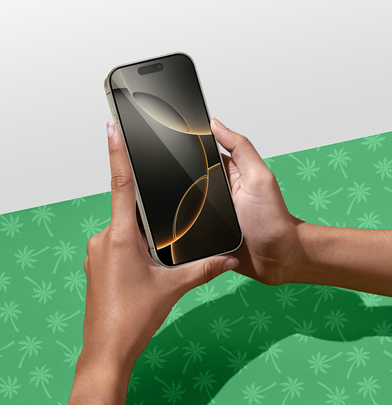 5D teljes ragasztós intelligens tenyér edzett üveg iPhone 16 Pro Max készülékhez