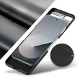 Tojás Samsung Galaxy Z Flip7 FE / Z Flip6, CASEME Litchi Leather, fekete