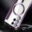 Pattintható tok a Samsung Galaxy S24 Ultra, RFID Wallet MagSafe CamShield, lila