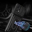 Páncélozott tok a Motorola Edge 30 Neo 5G, Camera Slide Card Slot, fekete