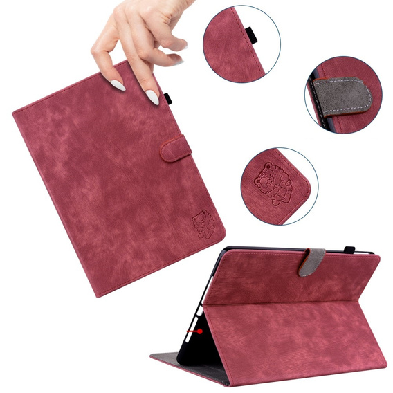 Telefontok a Samsung Galaxy Tab S9, Wallet Pen Slot, piros