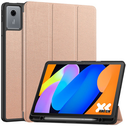Tojás Lenovo Idea Tab 11" 2025 TB336FU TB336ZU, állvány, Smartcase tolltartóval, rózsaarany színű
