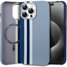 Tok iPhone 15 Pro, Carbon Fiber MagSafe, kék