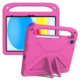 Gyermek tok iPad 11" 2025 A16 (11 gen.) / iPad 10.9" 2022 (10 gen.), fogantyúval, rózsaszín