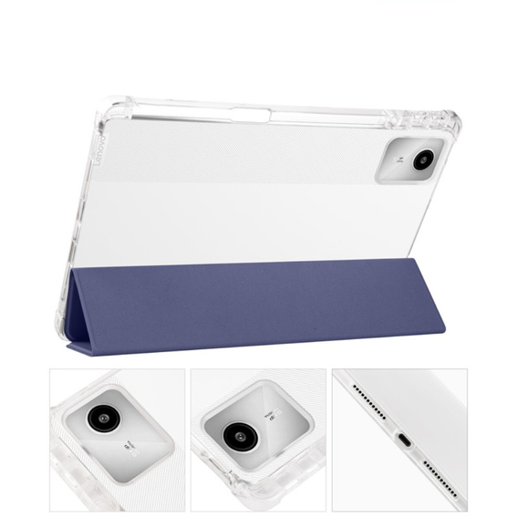Tok Lenovo Tab M11, Smartcase Hybrid, tolltartó résszel, sötétkék