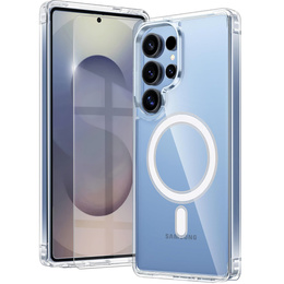 Tok a Samsung Galaxy S25 Ultra, Fusion Hybrid, MagSafe-hoz, átlátszó + üveg a képernyőhöz