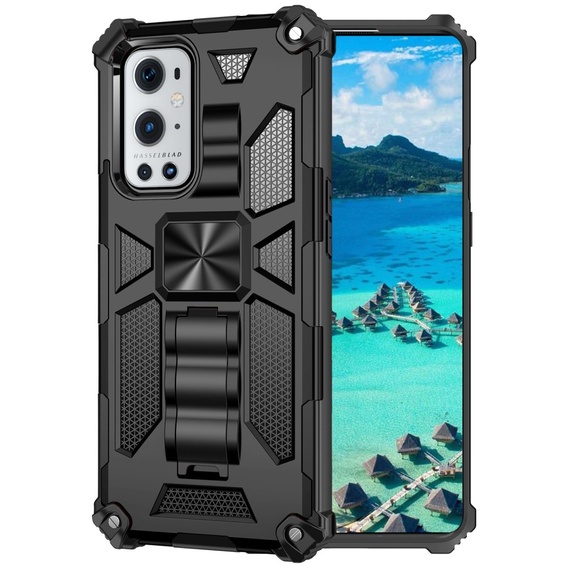 Telefontok a OnePlus 9 Pro, Armor Kickstand, fekete