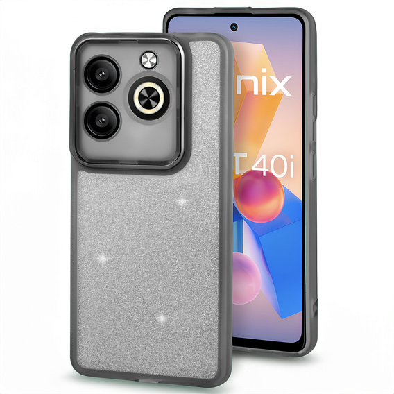 Telefontok a Infinix Hot 40i, Glittery Powder, fekete