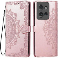 Pattintható tok a Motorola Edge 50 Neo, Mandala, rózsaszín rose gold