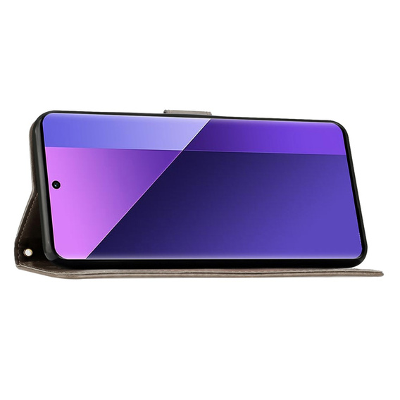 Pattintható tok a Xiaomi Redmi Note 13 Pro+, Butterfly, szürke