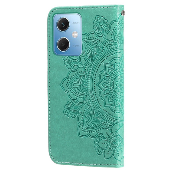 Pattintható tok a Xiaomi Redmi Note 12 5G / POCO X5 5G, Mandala Flower, zöld