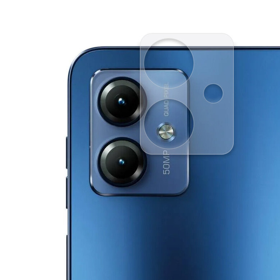 2x ERBORD edzett üveg a kamera számára, hogy Motorola Moto G14, átlátszó