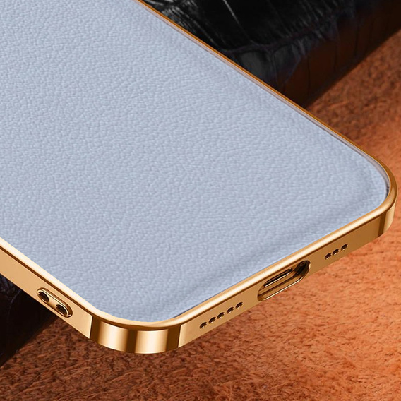 Telefontok a iPhone 14 Plus, Cowhide Leather, szürke