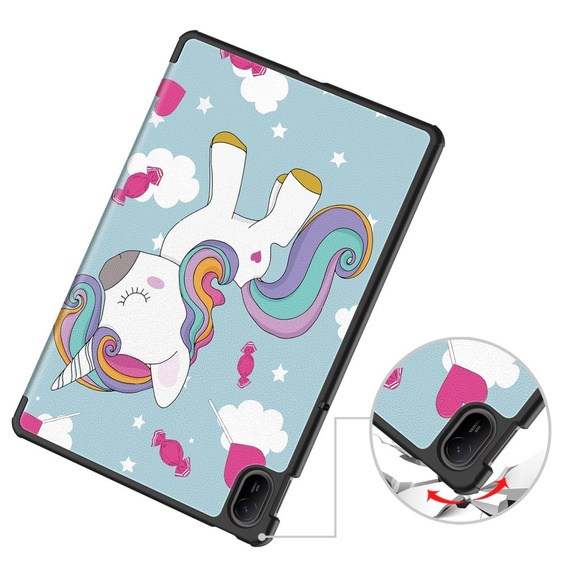 Tok Huawei MatePad SE 11 2024, Smartcase, unicorn