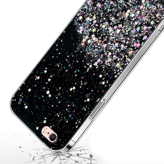 Telefontok a iPhone 6/6s 4.7, Glittery, fekete