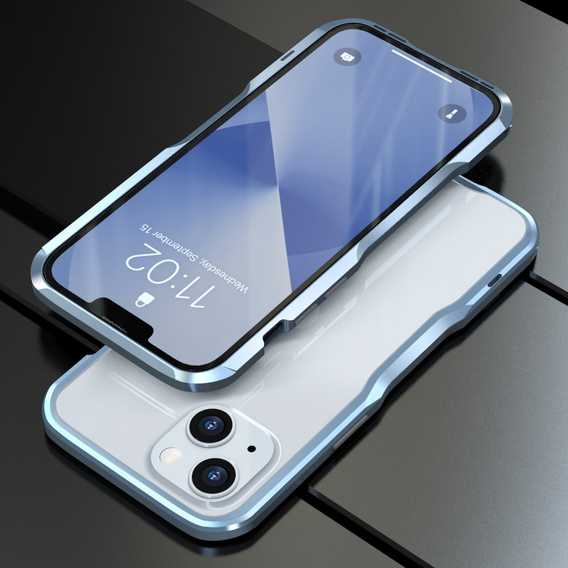 Teletok LUPHIE iPhone 13-hoz, Armor Bumper, kék