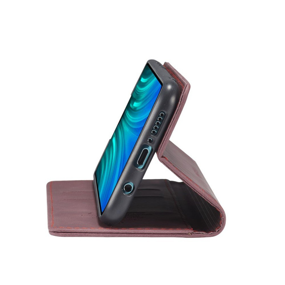CASEME tok Xiaomi Redmi Note 8 Pro, Leather Wallet Case, piros