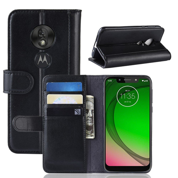 Pattintható tok a Motorola Moto G7 Play, Flexi Book, fekete