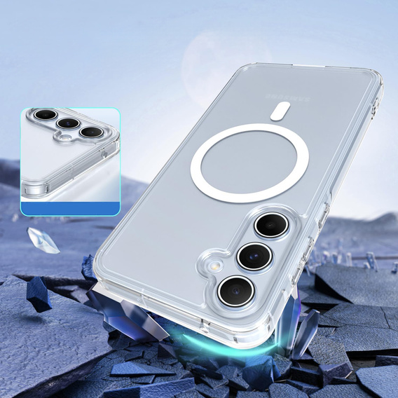 Tok Samsung Galaxy A17 5G, MagSafe-hoz, megerősített, átlátszó