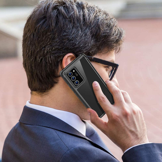 Tok Samsung Galaxy Note 20 Ultra készülékhez, Shockproof, fóliával, kék