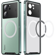Kameravédő tok Xiaomi 13T / 13T Pro, CamShield MagSafe, átlátszó / zöld