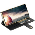 Flip tok Samsung Galaxy S25 Ultra készülékhez, GKK Mirror Wallet, fekete