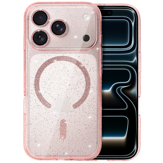 ERBORD Glitter MagSafe szilikon tok iPhone 17 Pro Max készülékhez