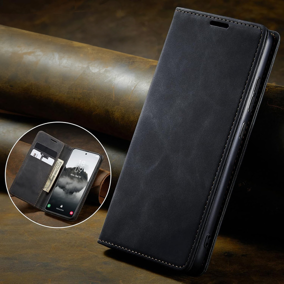 Telefontok a Samsung Galaxy A55, ERBORD Vintage, fekete + üveg a képernyőhöz