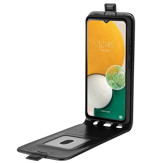 Pattintható tok a Samsung Galaxy A14 4G/5G, Flip, fekete