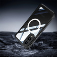 Tok Samsung Galaxy S25 Edge-hoz, Shockproof, üveggel, MagSafe-hoz, fekete