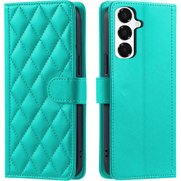 Flap tok Samsung Galaxy A16, Rhombus Crossbody Leather, zöld