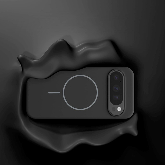Szilikon tok a Google Pixel 10 Pro XL-hez, MagSafe-hoz, fekete