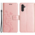 Pattintható tok a Samsung Galaxy A55 5G, Wallet, Butterfly, lila