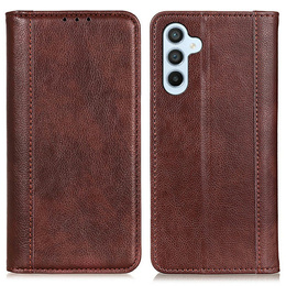 Telefontok a Samsung Galaxy A56, Wallet Litchi Leather, barna