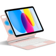 Billentyűzet tok iPad 10.9" 2022 (10 gen.) / iPad 11" 2025 A16 (11 gen.), Magnetic Keyboard Touchpad, rózsaszín