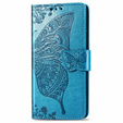 Pattintható tok a Samsung Galaxy A51 4G, Butterfly, kék