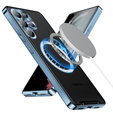 Kameravédő tok Samsung Galaxy S23 Ultra, CamShield MagSafe, átlátszó / kék