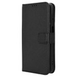 Pattintható tok a Samsung Galaxy M15 5G, Wallet Smart Magnet, fekete