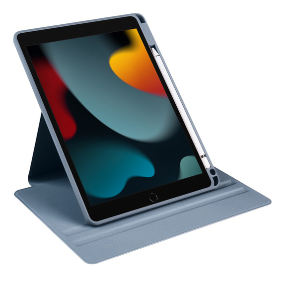 Tok iPad 10.2" 2021/2020/2019 (9/8/7 gen.), tolltartóval, 360°-os forgatható, lila