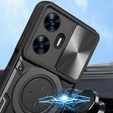 Páncélozott tok Realme C55, CamShield Slide, fekete