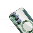 Pattintható tok a Samsung Galaxy A56, RFID Wallet MagSafe CamShield, zöld