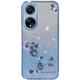 tok Oppo A58 4G, csillogó virág, kék