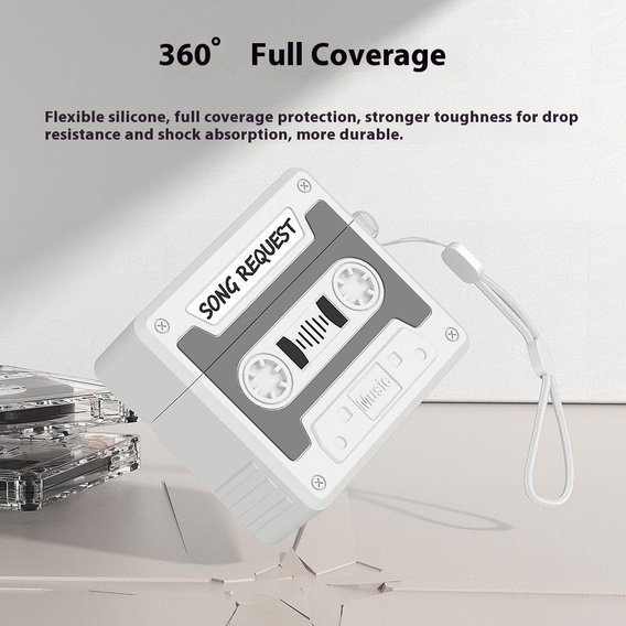 Retro szilikon kazettás tok Apple AirPods Pro 3 készülékhez