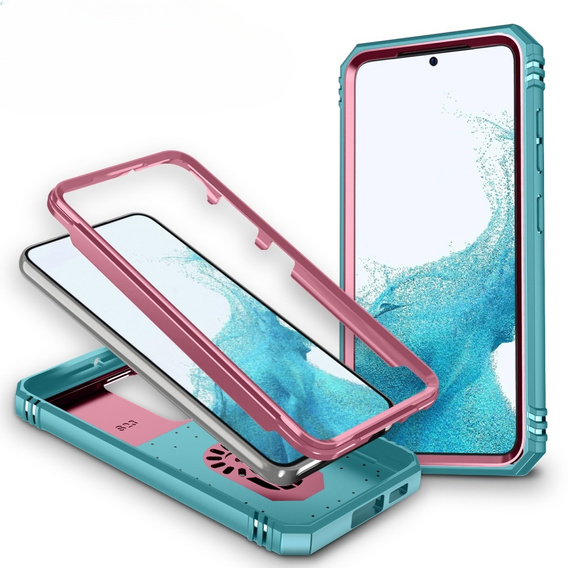 Telefontok a Samsung Galaxy S23, CamShield Slide, rózsaszín / zöld