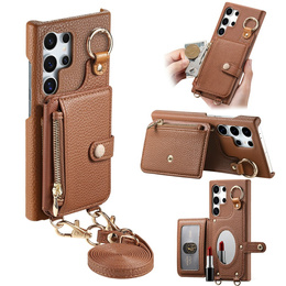 Telefontok a Samsung Galaxy S25 Ultra, GKK Leather, fekete