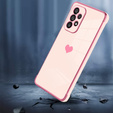 Telefontok a Samsung Galaxy A52/A52S, Electro heart, rózsaszín rose gold