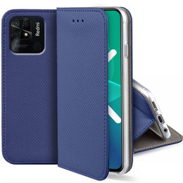 Pattintható tok a Xiaomi Redmi 10C, Wallet Smart Magnet, kék