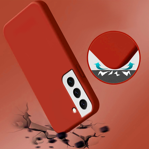 Telefontok a Samsung Galaxy S22+ Plus 5G, Silicone Lite, piros