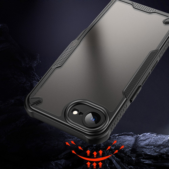 Telefontok a Iphone 16E, Armor Frosted Case, fekete