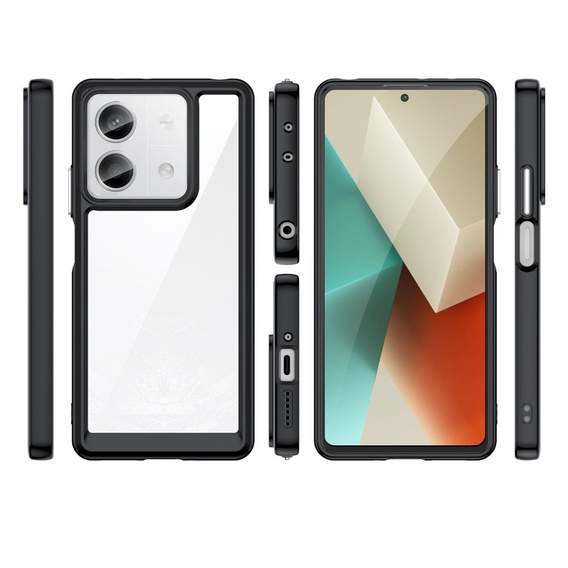 Telefontok a Xiaomi Redmi Note 13 5G, Fusion Hybrid, átlátszó / fekete